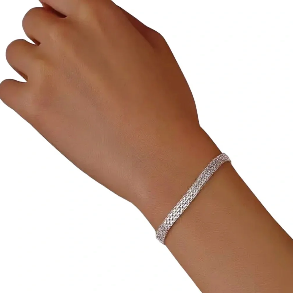 925 Sterling Silver Thick Chain Adjustable Bracelet New in Box